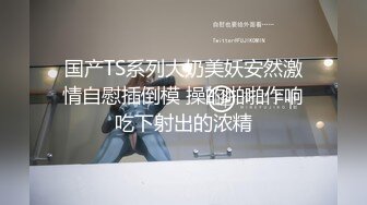 国产TS系列大奶美妖安然激情自慰插倒模 操的啪啪作响吃下射出的浓精