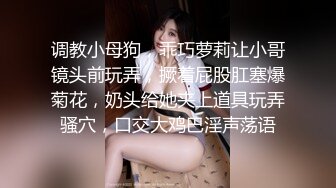 调教小母狗，乖巧萝莉让小哥镜头前玩弄，撅着屁股肛塞爆菊花，奶头给她夹上道具玩弄骚穴，口交大鸡巴淫声荡语