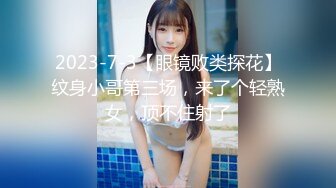 2023-7-3【眼镜败类探花】纹身小哥第三场，来了个轻熟女，顶不住射了