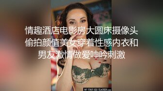 情趣酒店电影房大圆床摄像头偷拍颜值美女穿着性感内衣和男友激情做爱呻吟刺激