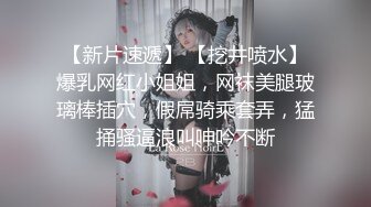 【新片速遞】 【挖井喷水】爆乳网红小姐姐，网袜美腿玻璃棒插穴，假屌骑乘套弄，猛捅骚逼浪叫呻吟不断