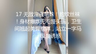 17 无敌淫骚萌妹！豹纹丝袜！身材爆炸无毛馒头逼，卫生间翘起美臀摆弄，站立一字马，极度诱惑